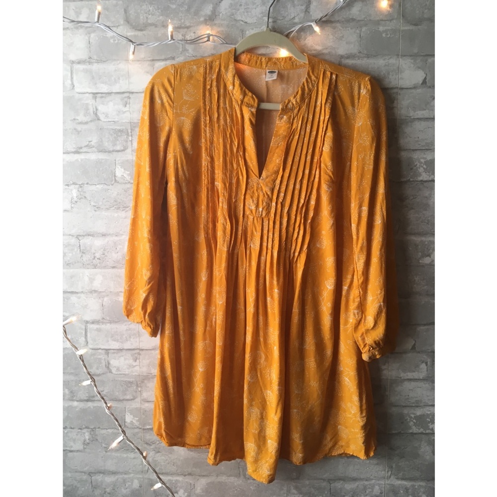 Mustard Floral Day Dress